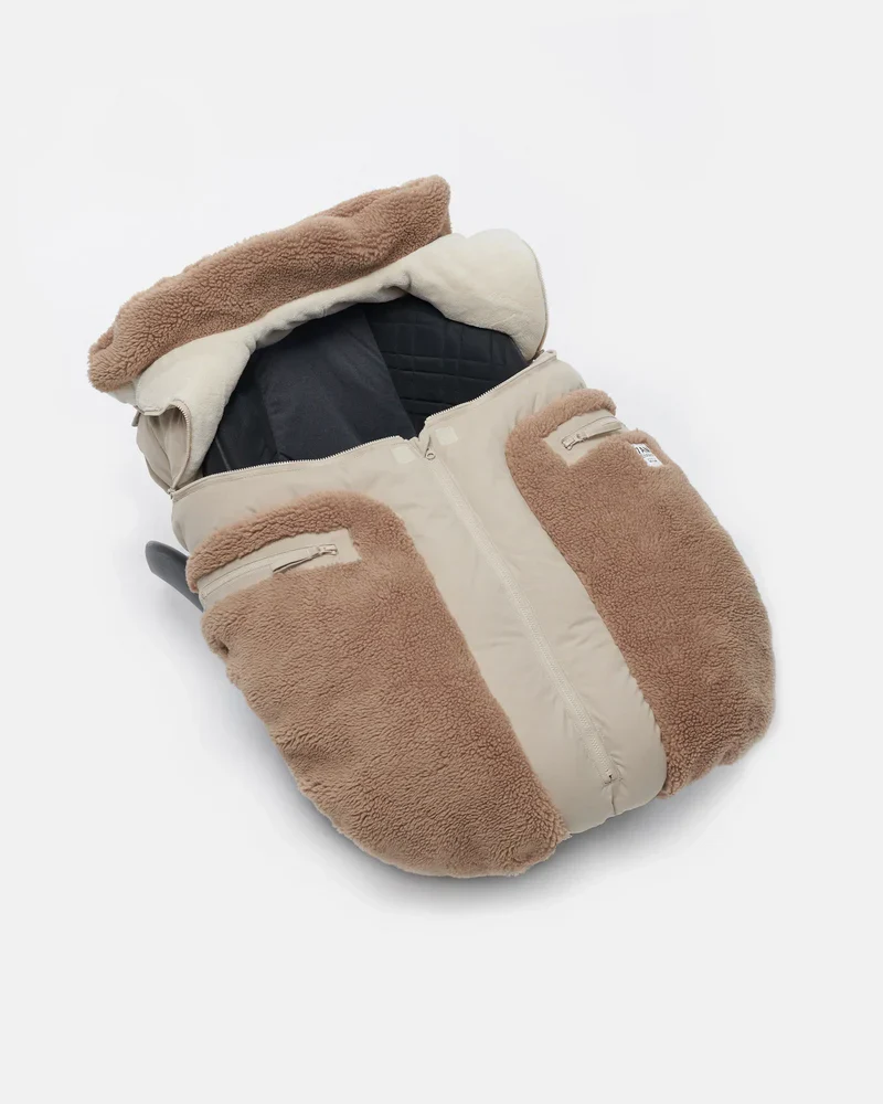 7AM Car Seat Cover Cocoon - Cappuccino Appliqué - Image 6