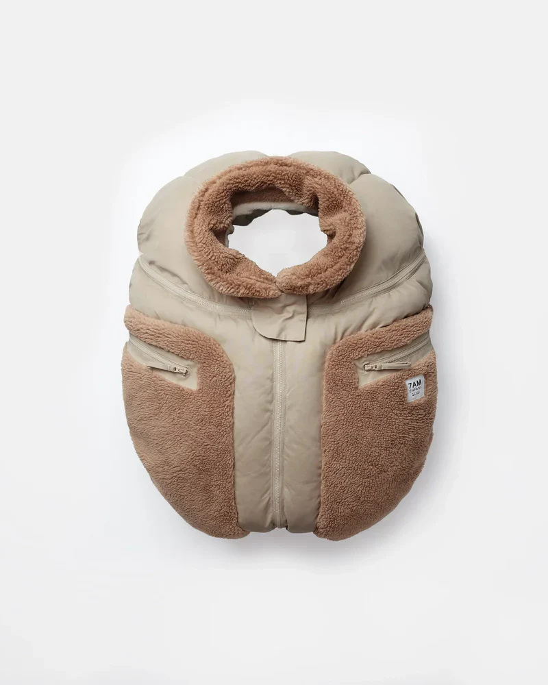 7AM Car Seat Cover Cocoon - Cappuccino Appliqué - Image 8