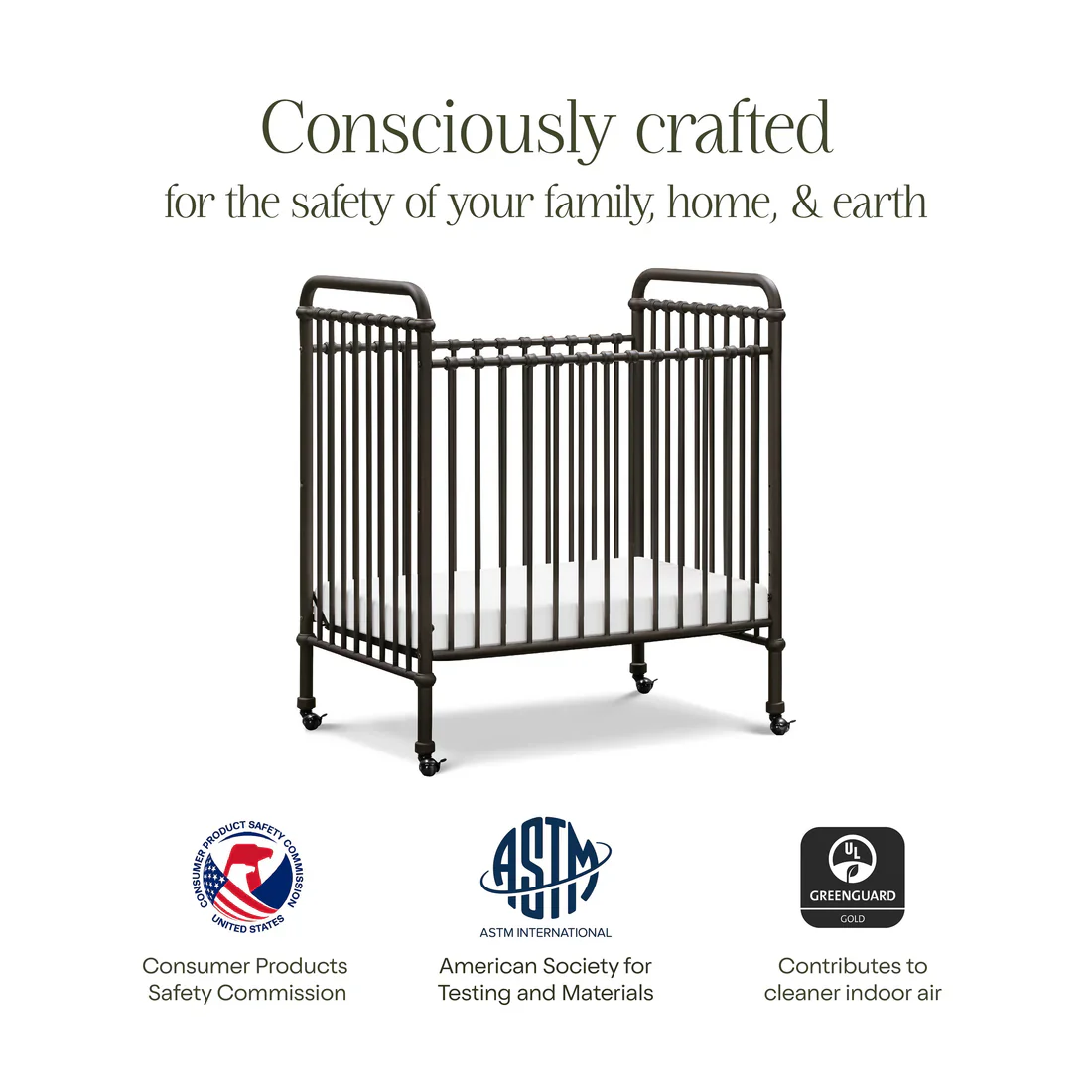 Abigail 3 in 1 Convertible Mini Crib - Image 21