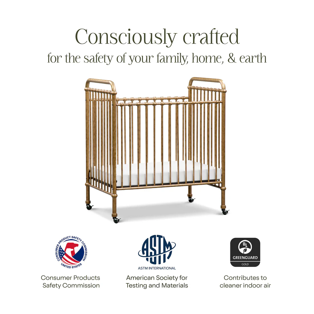 Abigail 3 in 1 Convertible Mini Crib - Image 9