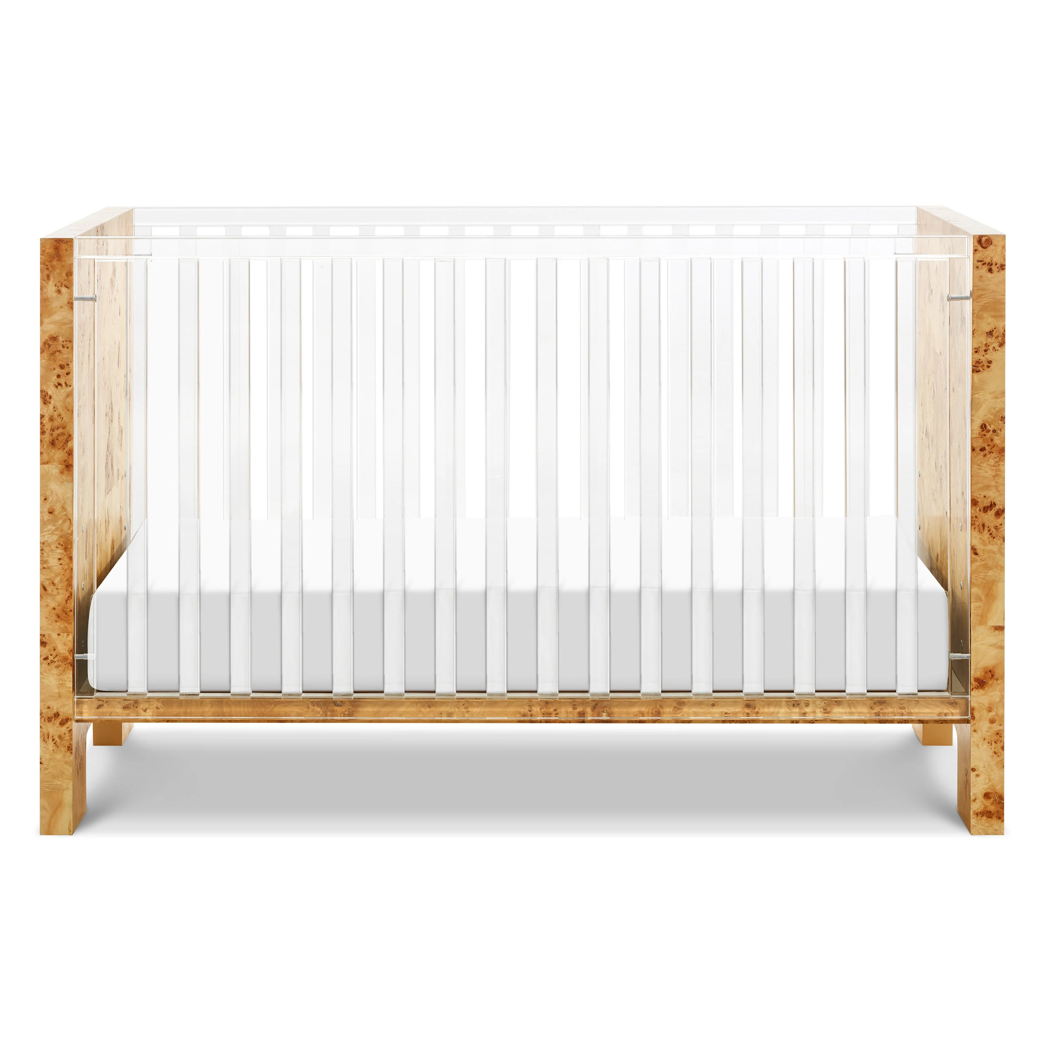 Babyletto Altair Crib Acrylic with Burl Wood - Image 7