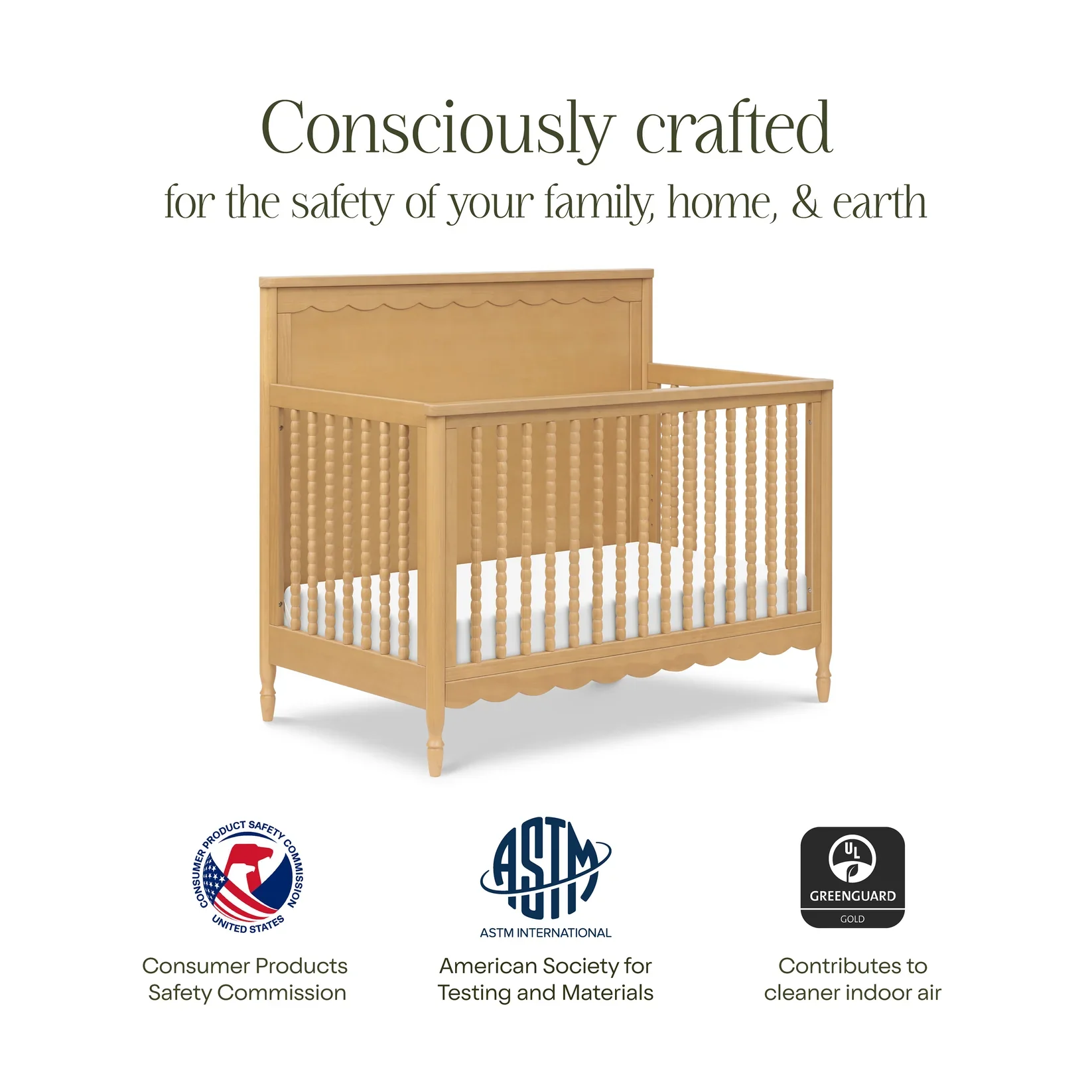 Ambrosia 4 in 1 Convertible Crib - Image 4
