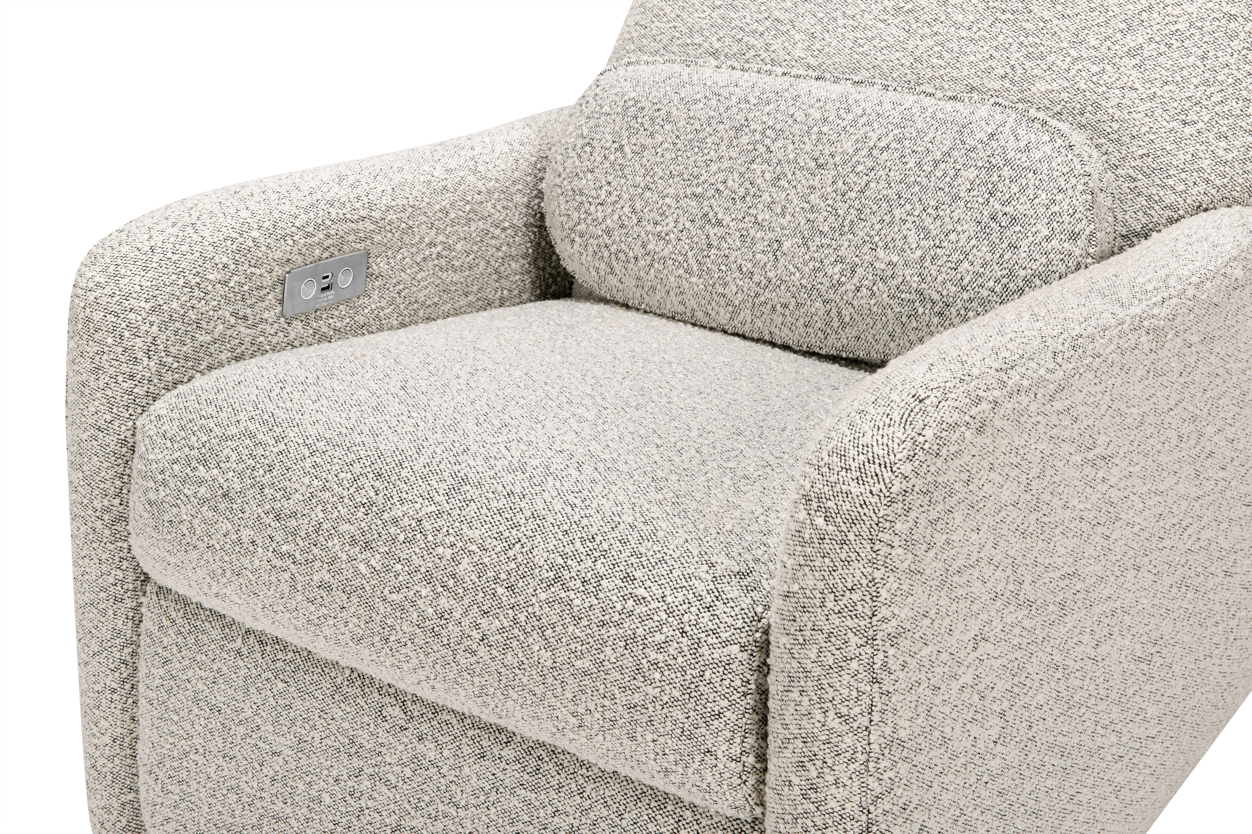 Arc Electronic Recliner and Swivel Glider in Boucle - Image 18