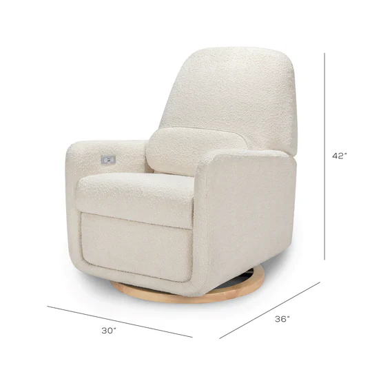 Arc Electronic Recliner and Swivel Glider in Boucle - Image 2