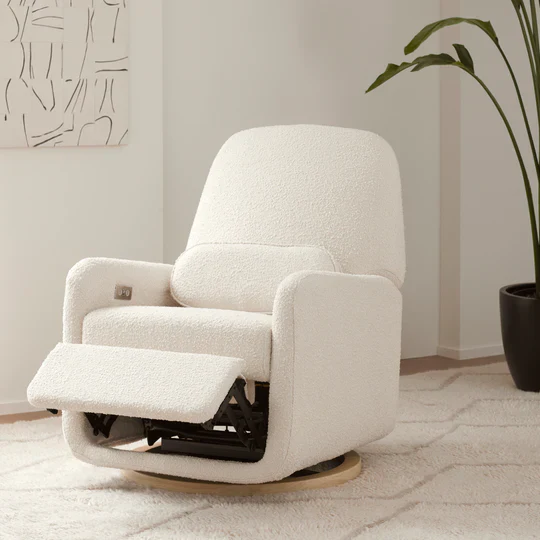 Arc Electronic Recliner and Swivel Glider in Boucle - Image 3