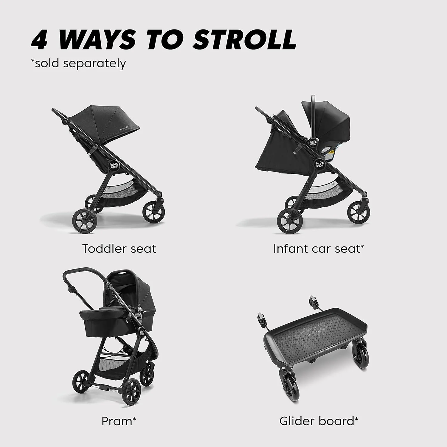 Baby Jogger City Mini GT2 All Terrain Stroller Opulent Black - Image 4