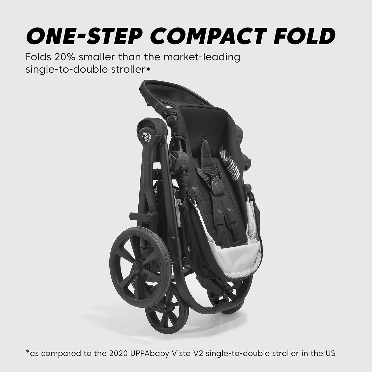 Baby Jogger City Select 2 Single to Double Modular Stroller in Lunar Black - Image 5
