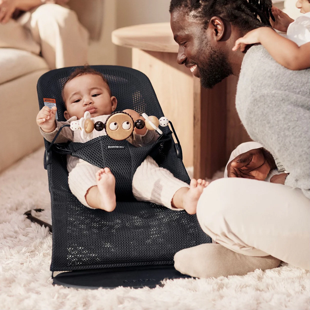 BabyBjorn Toy for Bouncer - Black/White Googly Eyes - Image 3