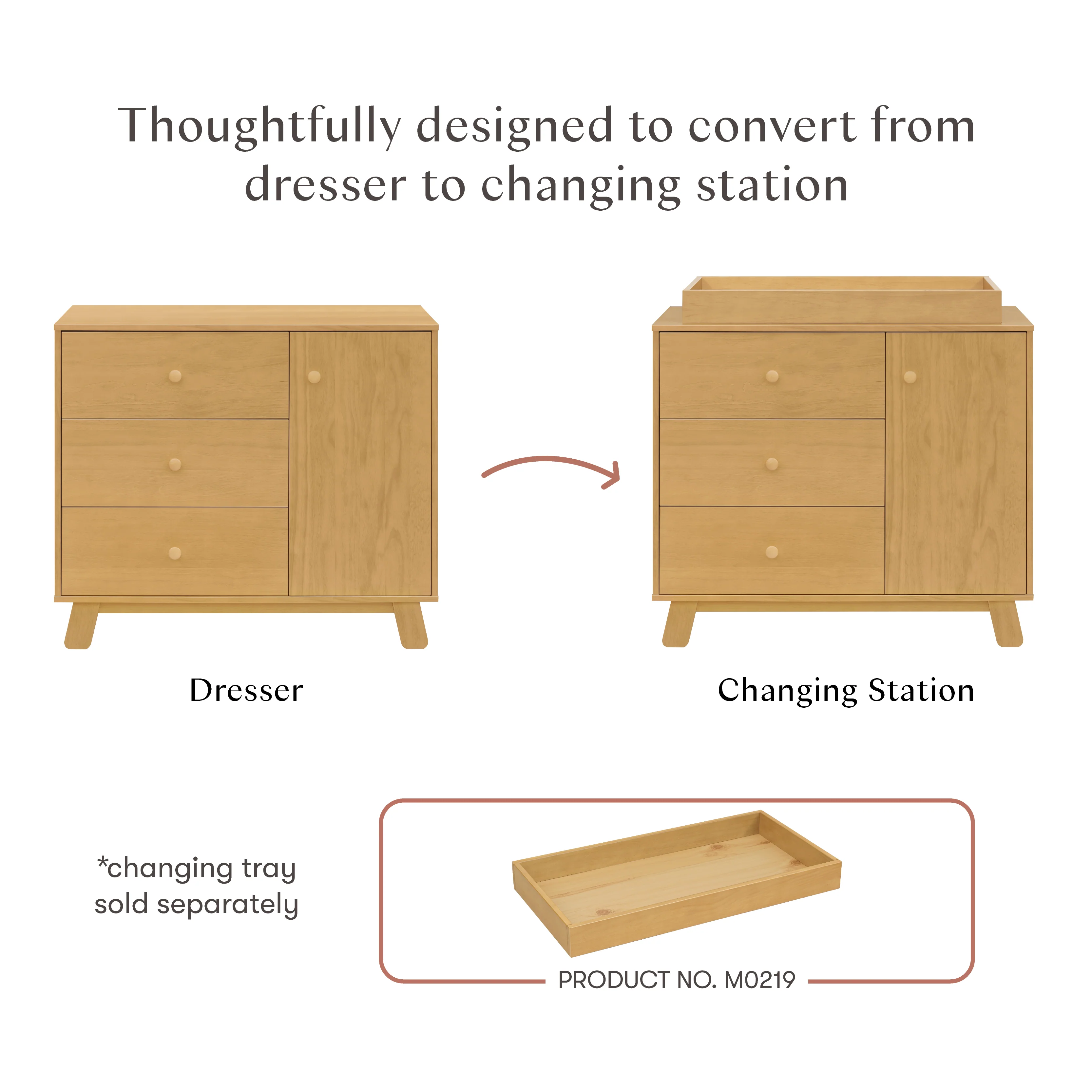 Babyletto Hudson Modern 3 Drawer Dresser - Image 3