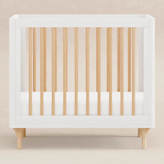 Lolly 4 in 1 Convertible Mini Crib and Twin Bed w/Toddler Bed Conversion Kit in White/Natural - Image 11