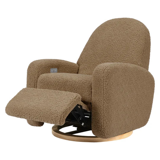 Babyletto Nami Electronic Recliner and Swivel Glider in Boucle Fabric with USB Port - Image 14