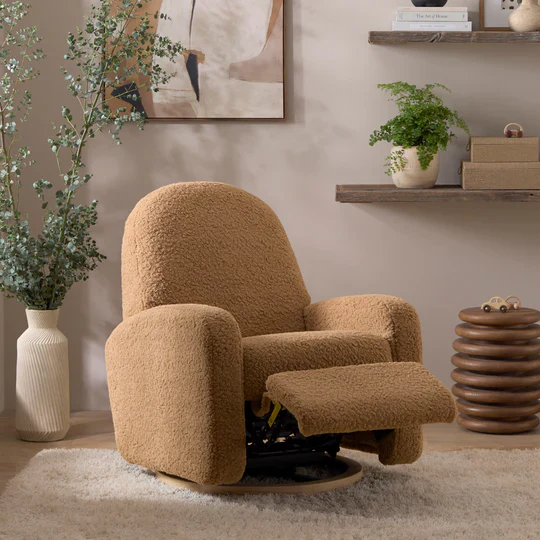 Babyletto Nami Electronic Recliner and Swivel Glider in Boucle Fabric with USB Port - Image 15