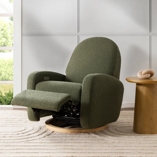 Babyletto Nami Electronic Recliner and Swivel Glider in Boucle Fabric with USB Port - Image 20
