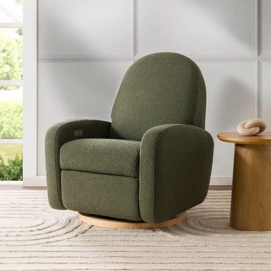 Babyletto Nami Electronic Recliner and Swivel Glider in Boucle Fabric with USB Port - Image 24