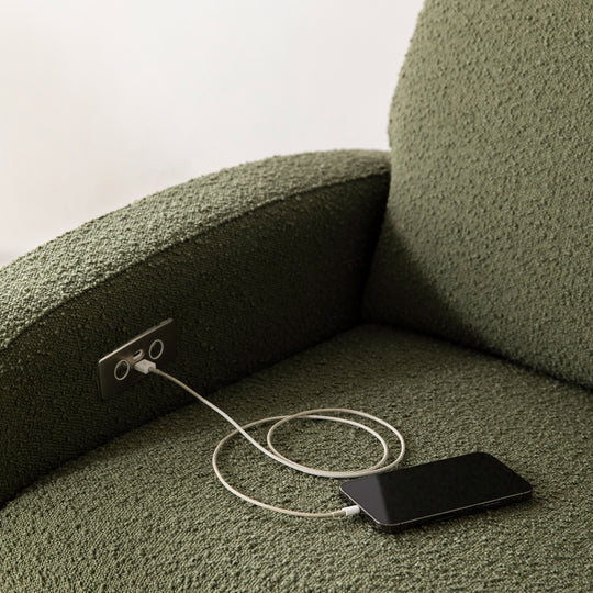 Babyletto Nami Electronic Recliner and Swivel Glider in Boucle Fabric with USB Port - Image 25
