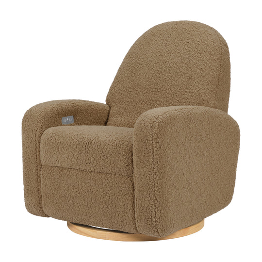 Babyletto Nami Electronic Recliner and Swivel Glider in Boucle Fabric with USB Port - Image 7
