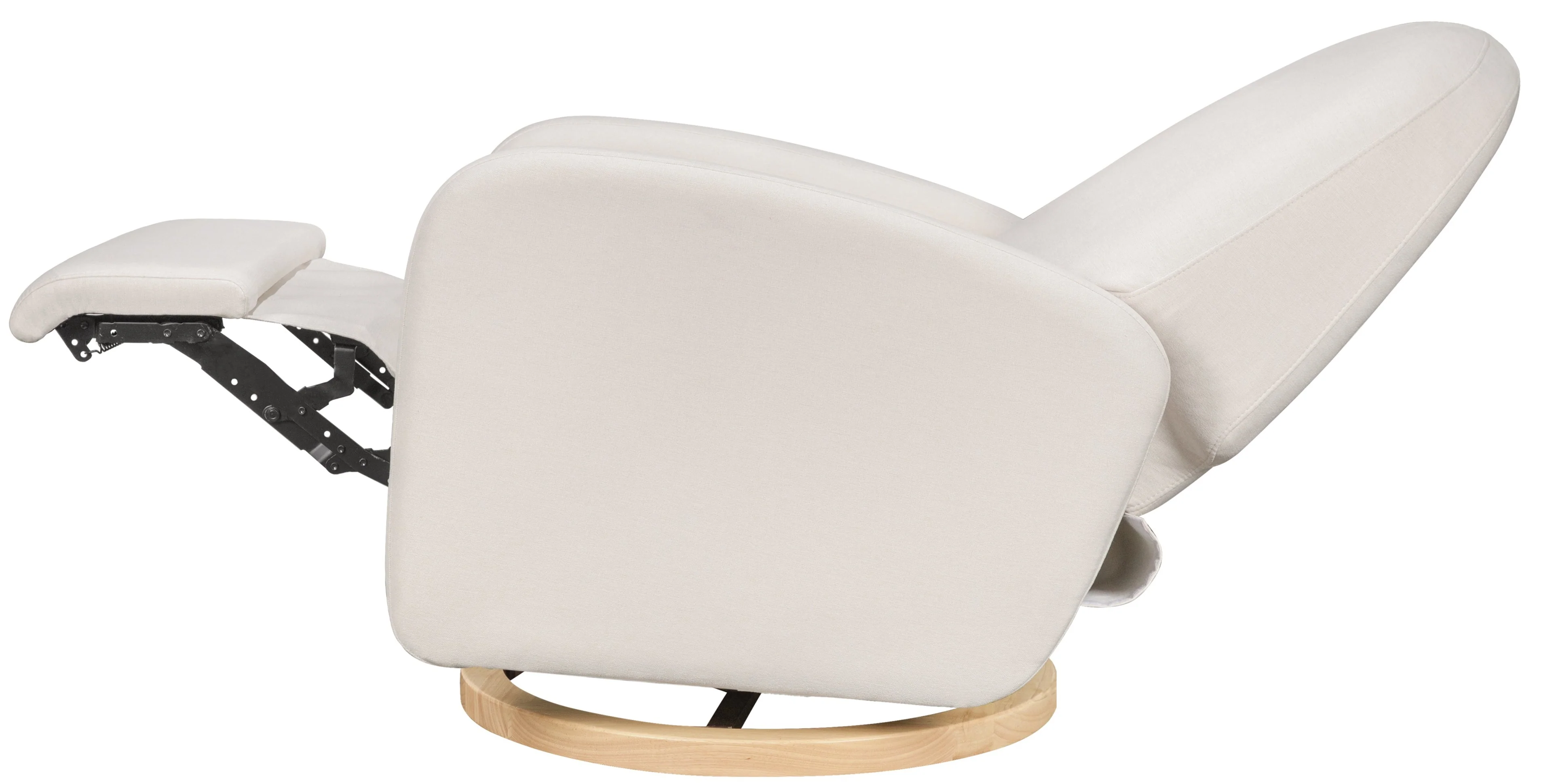 Babyletto Nami Electronic Recliner and Swivel Glider in Cream Eco Performance Fabric with USB Port - Image 6