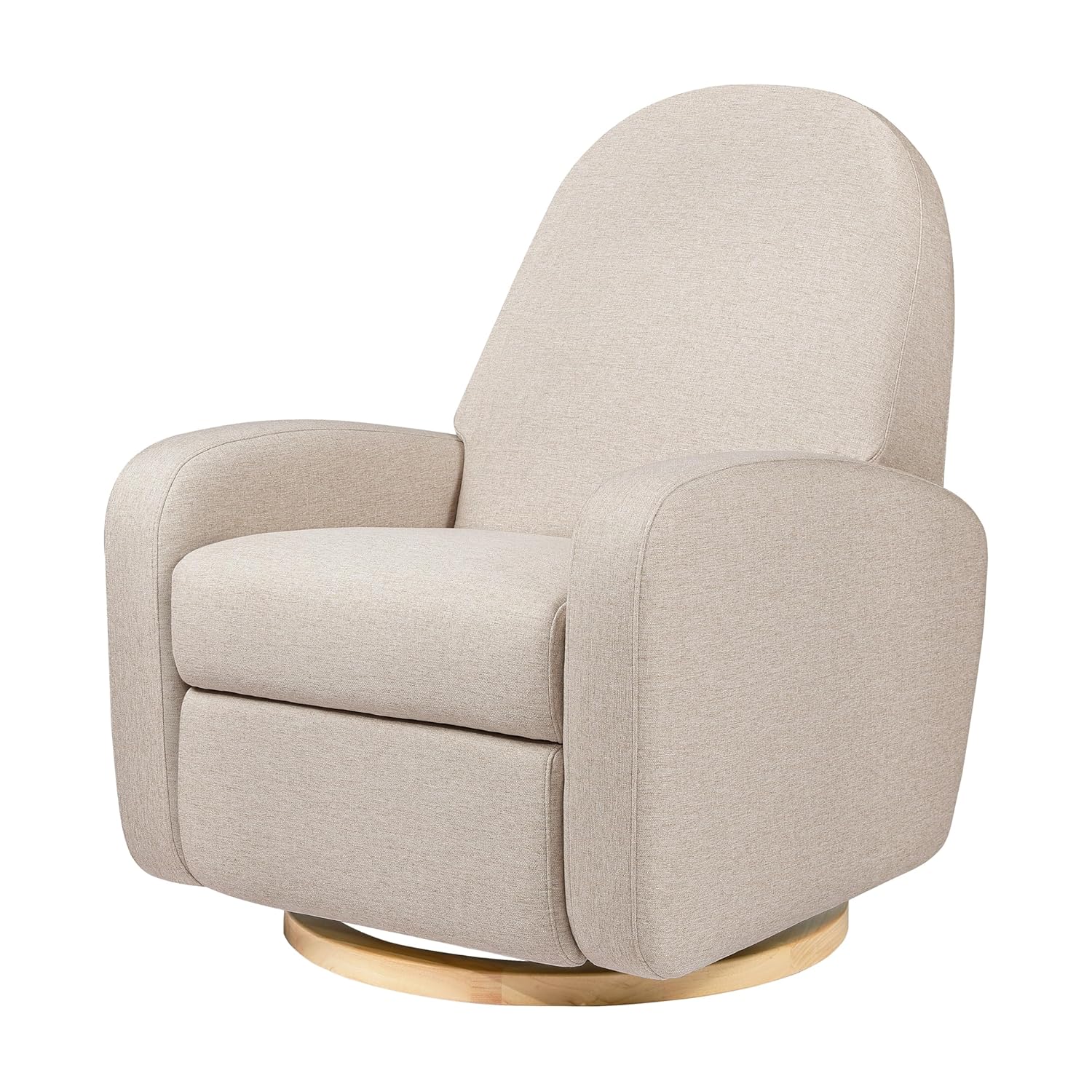 Babyletto Nami Electronic Recliner and Swivel Glider in Cream Eco Performance Fabric with USB Port - Image 9