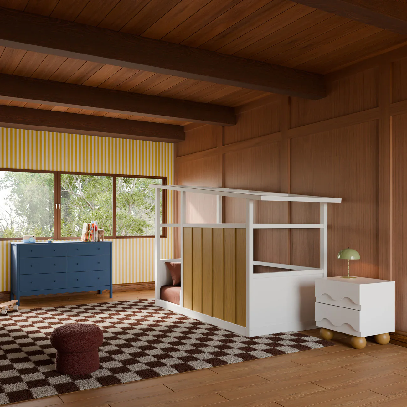 Babyletto Palma Mid Century House Twin Bed - Image 9