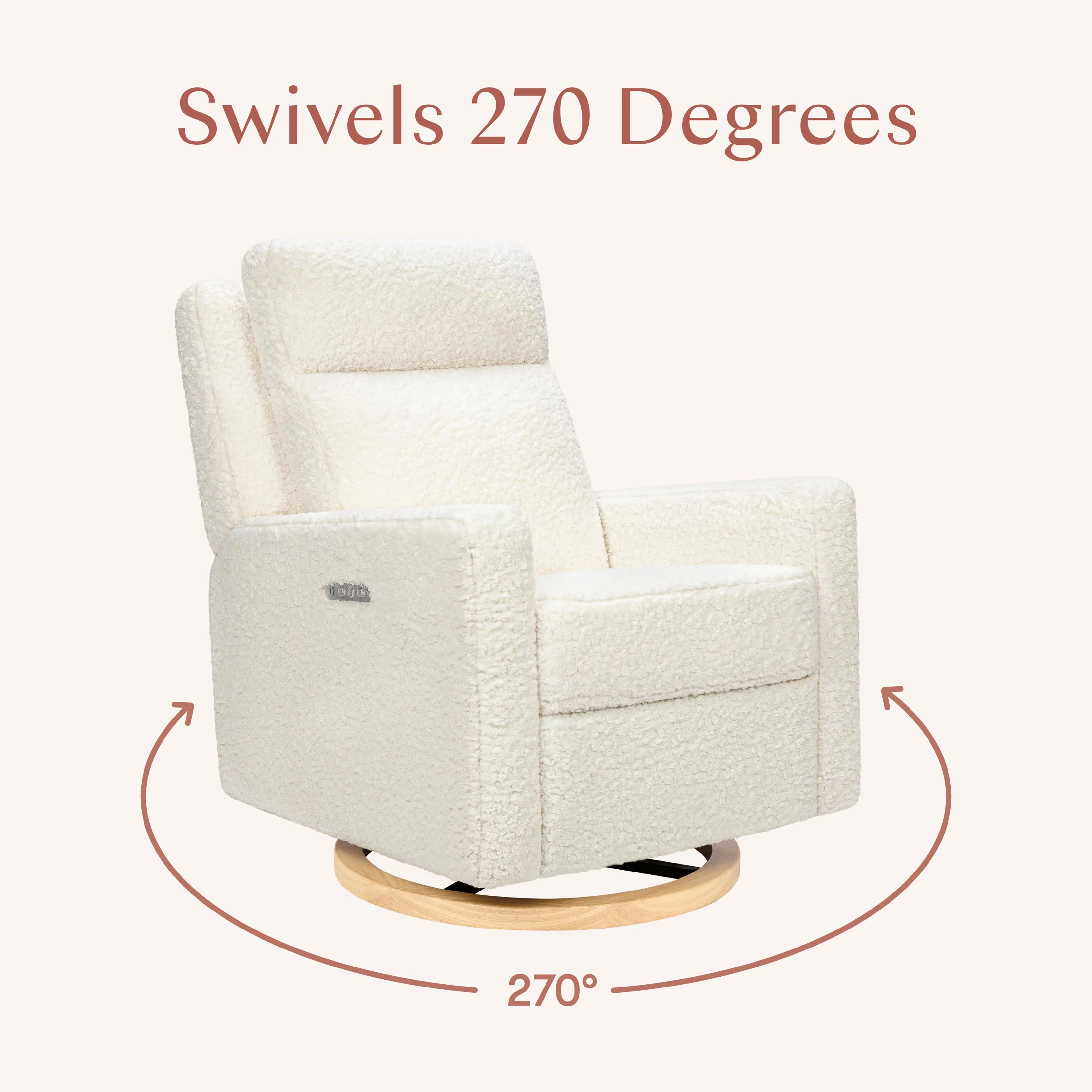 Babyletto Sigi Pro Power Glider Recliner w/ Power Lumbar - Image 12