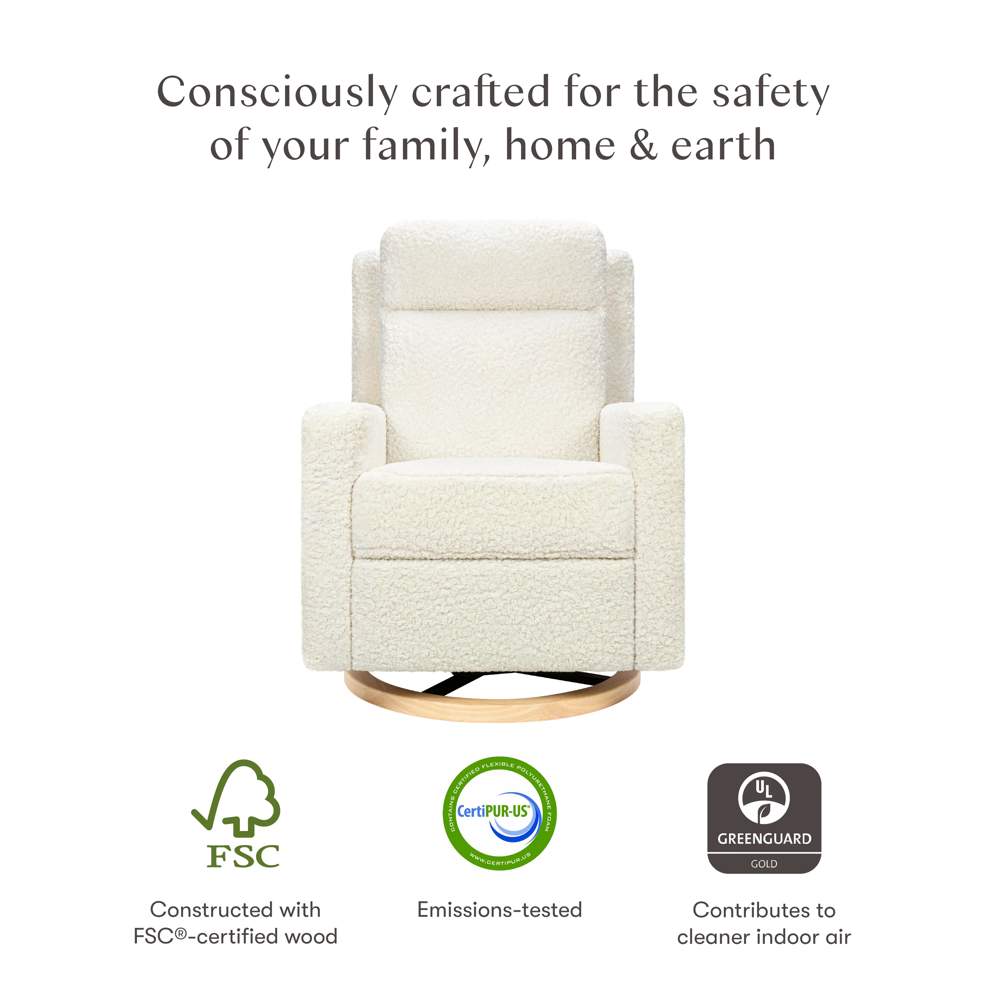 Babyletto Sigi Pro Power Glider Recliner w/ Power Lumbar - Image 13