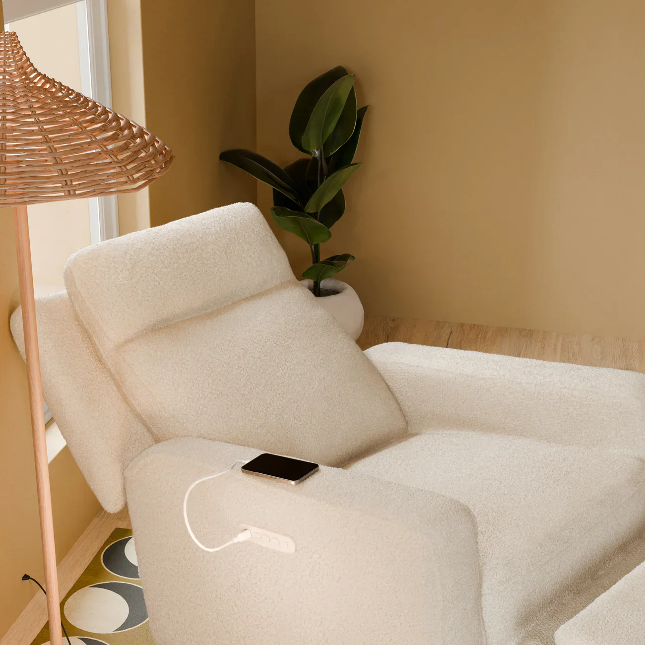 Babyletto Sigi Pro Power Glider Recliner w/ Power Lumbar - Image 15