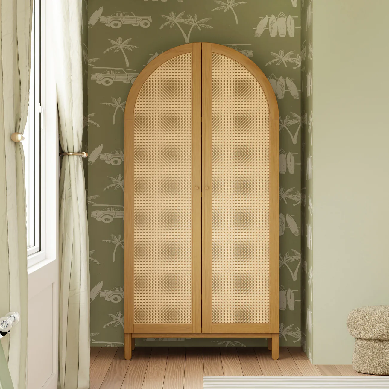 Blkids Bondi Cane Armoire in Honey - Image 5