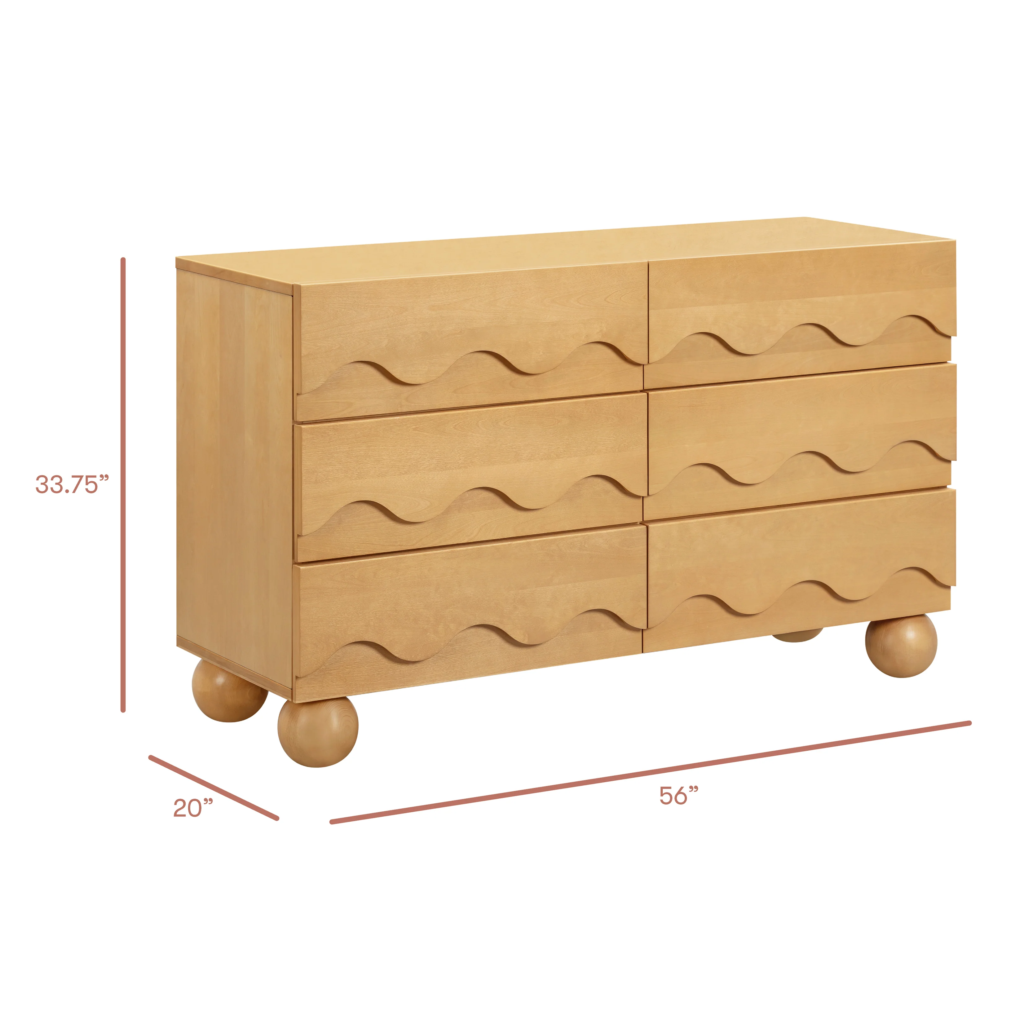 Blkids Lido Wave 6 Drawer Assembled Dresser - Image 3