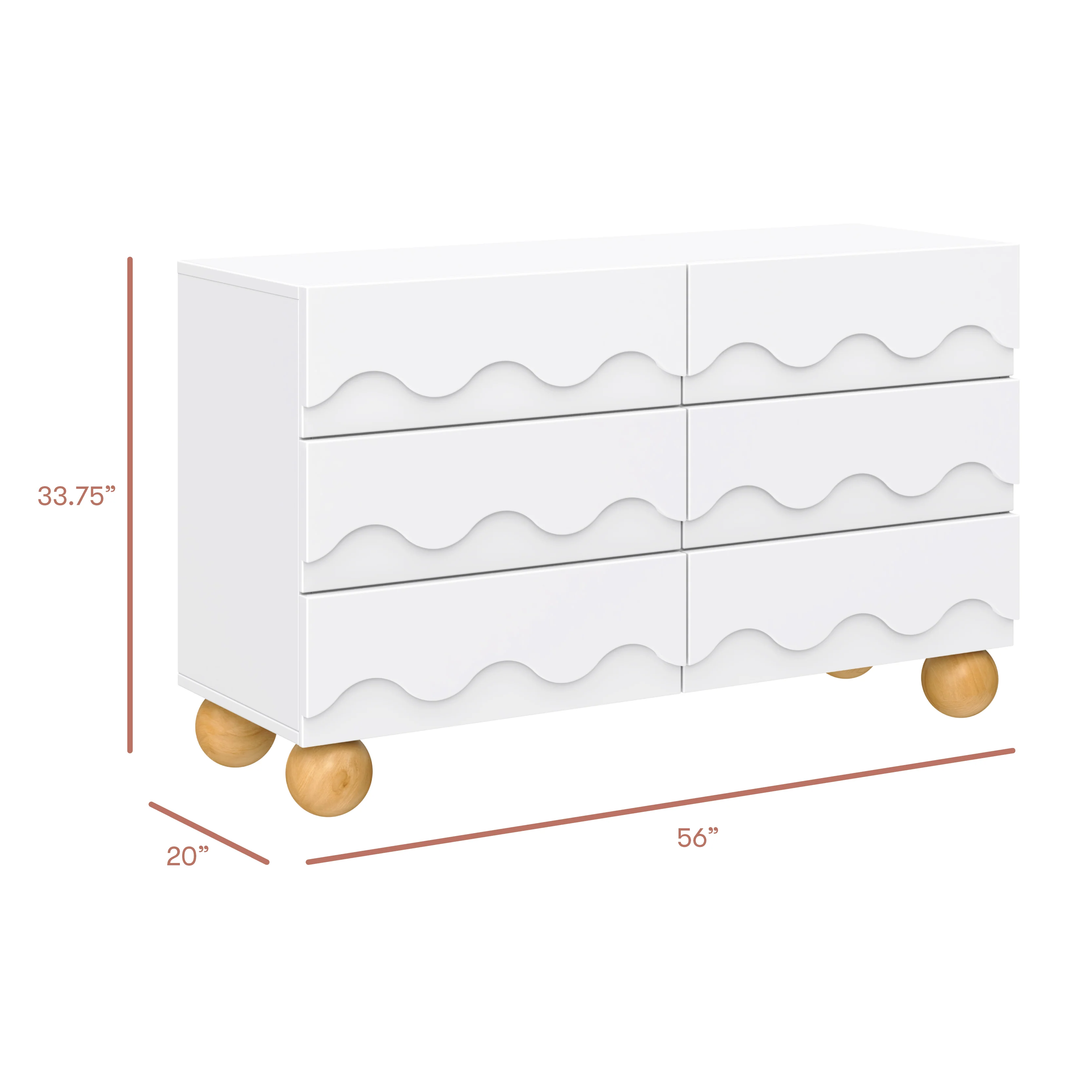 Blkids Lido Wave 6 Drawer Assembled Dresser - Image 32