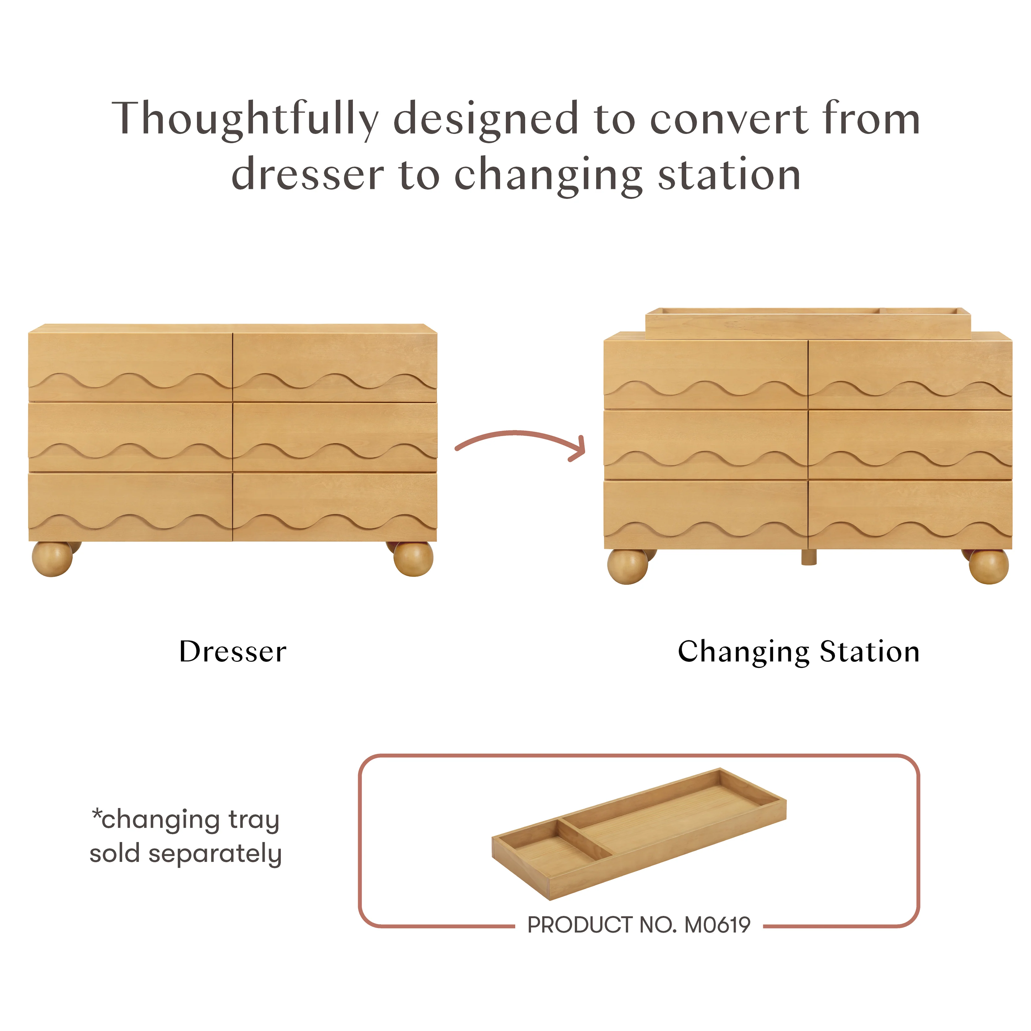 Blkids Lido Wave 6 Drawer Assembled Dresser - Image 5