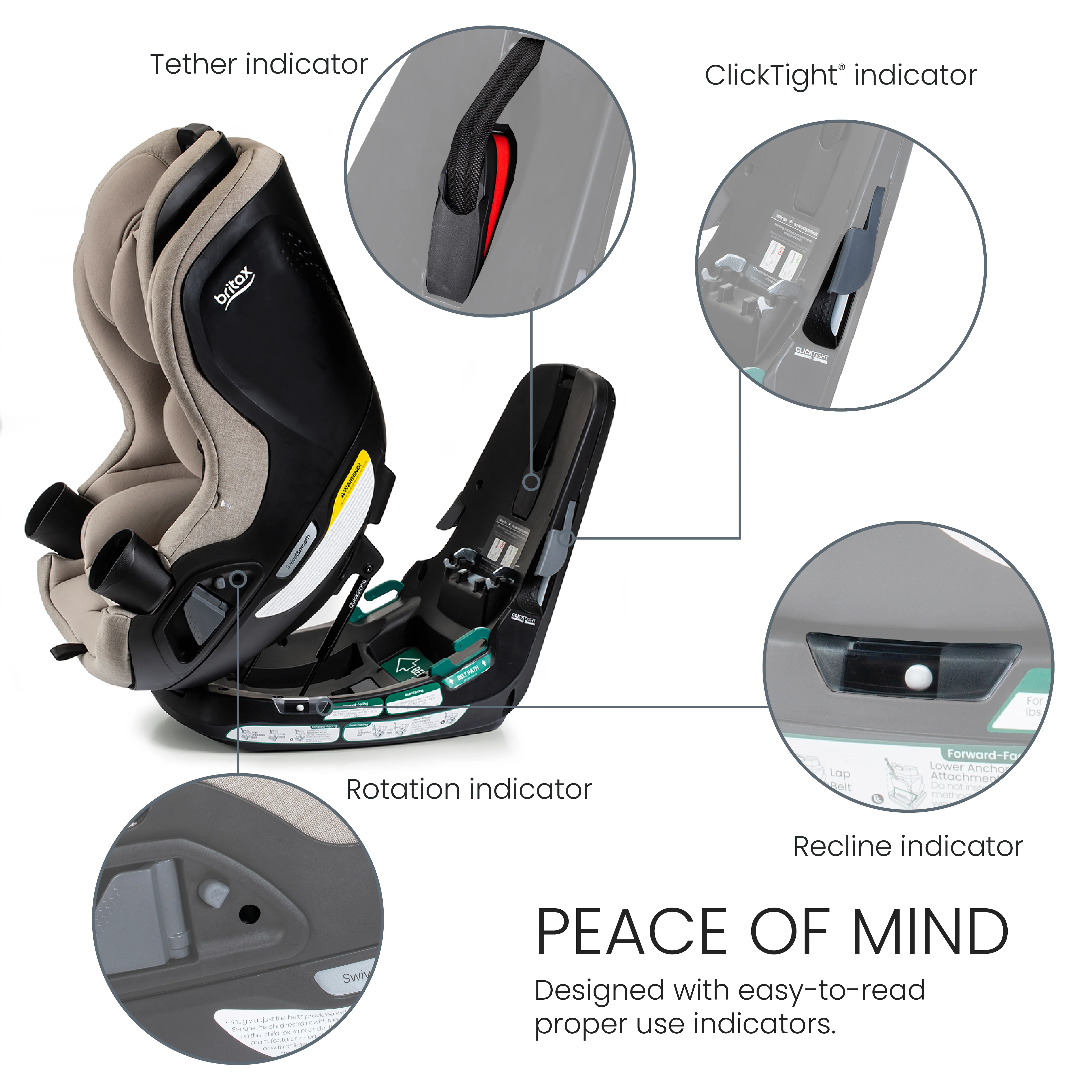 Britax Galaxy360™ Slim Rotating Convertible Car Seat With SwivelSmooth™ - Image 14