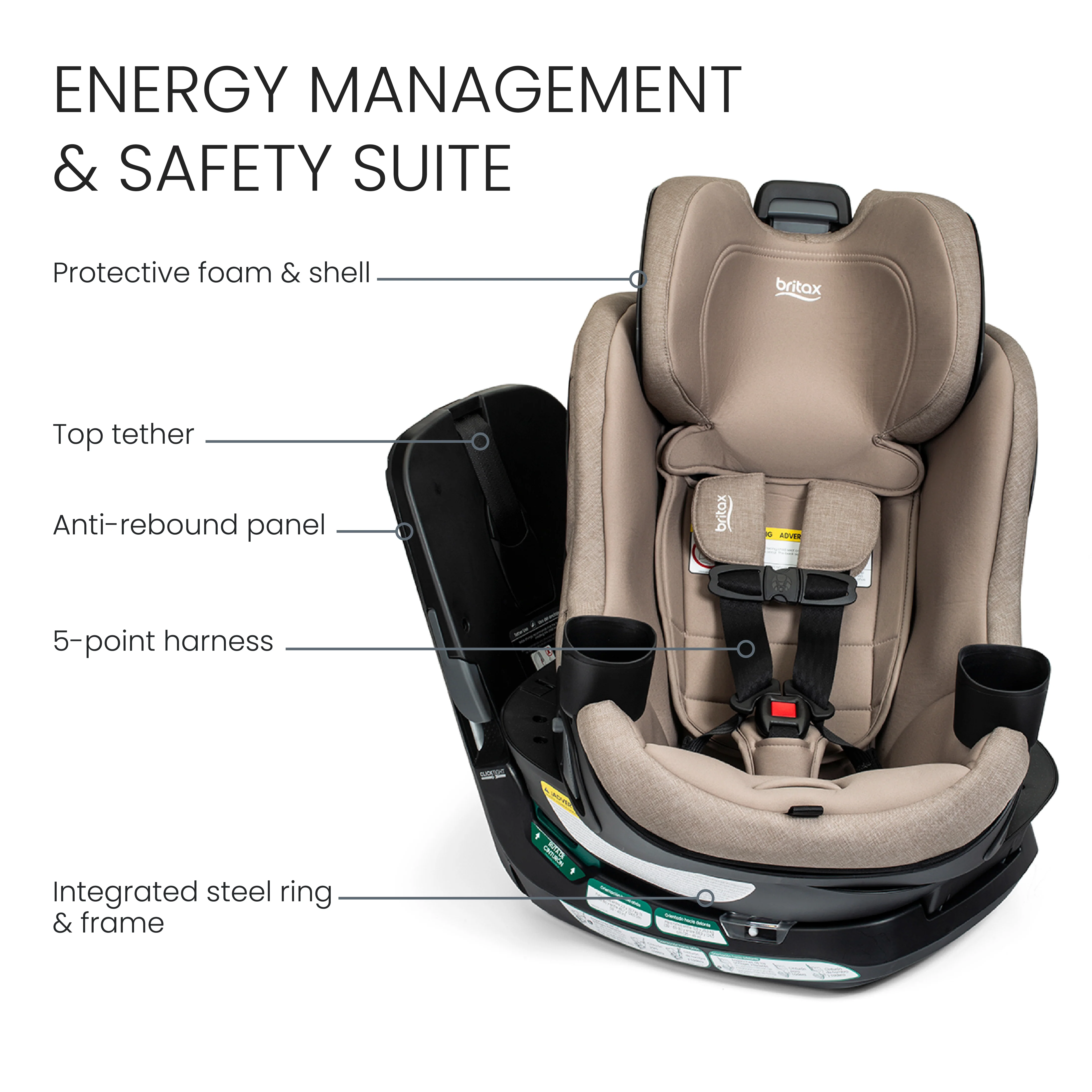 Britax Galaxy360™ Slim Rotating Convertible Car Seat With SwivelSmooth™ - Image 5