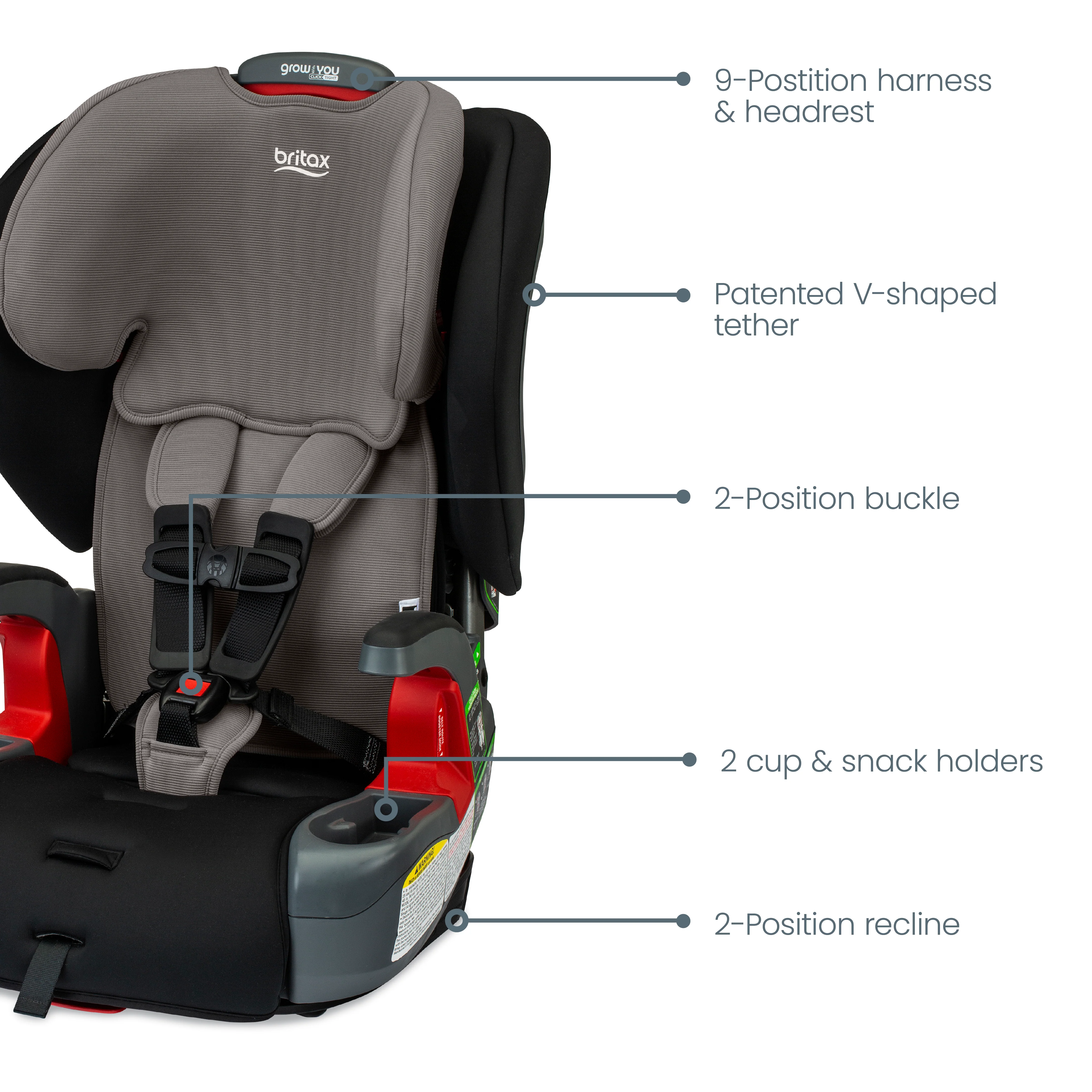 Britax Grow With You™ ClickTight® Harness 2 Booster Car Seat with 2 in 1 Design - Image 14