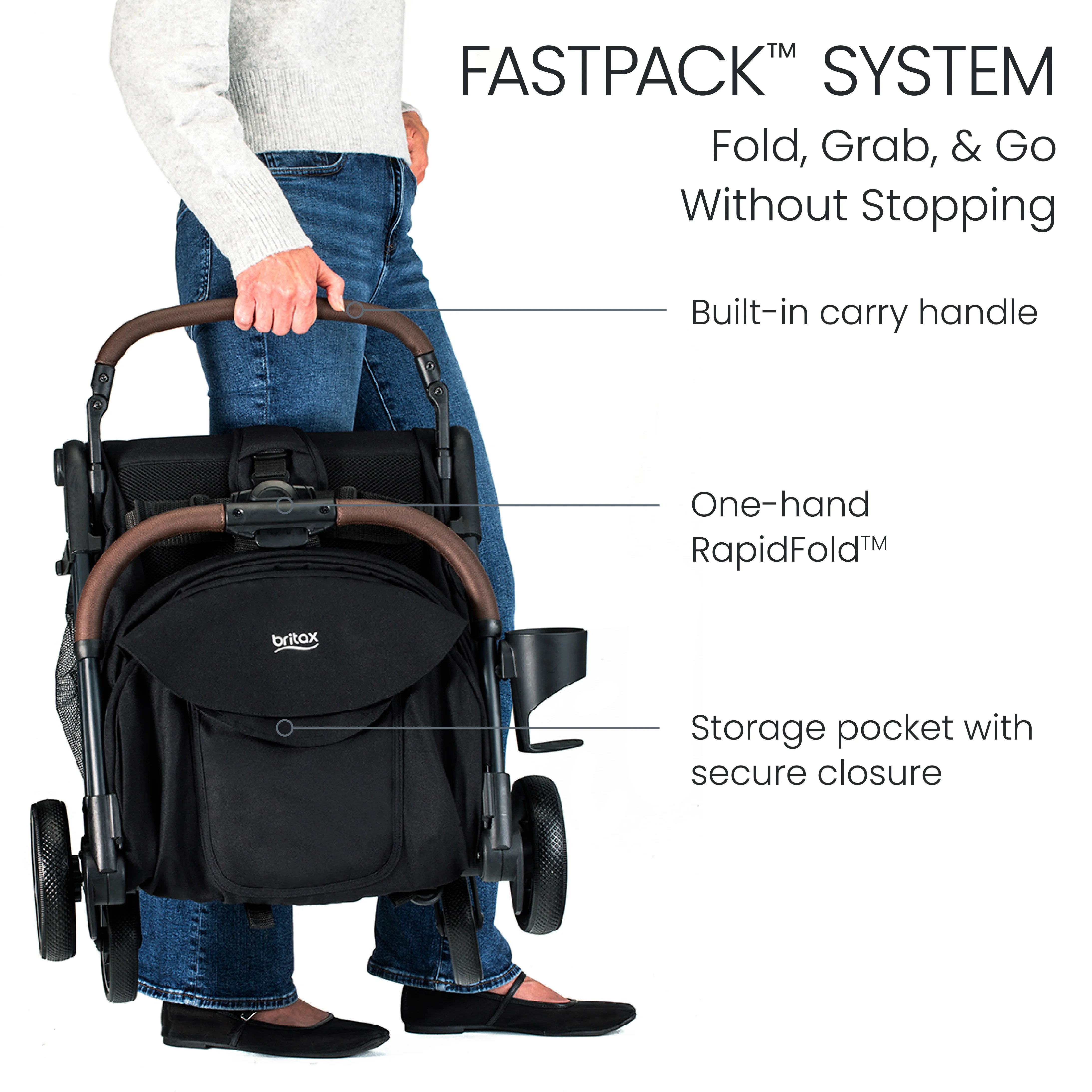 Britax Juniper Compact Stroller - Raven Black - Image 9