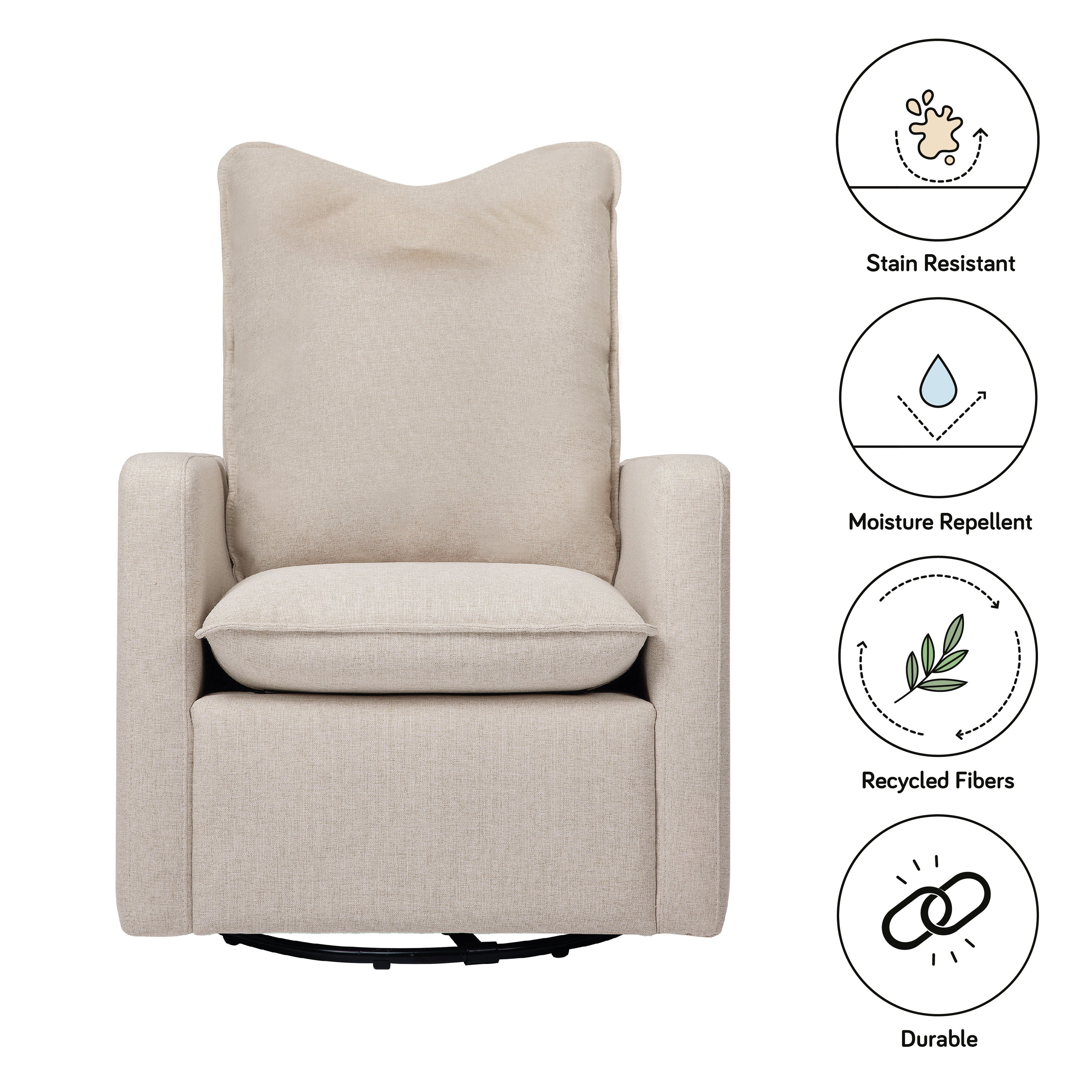 Babyletto Cali Pillowback Swivel Glider - Image 16