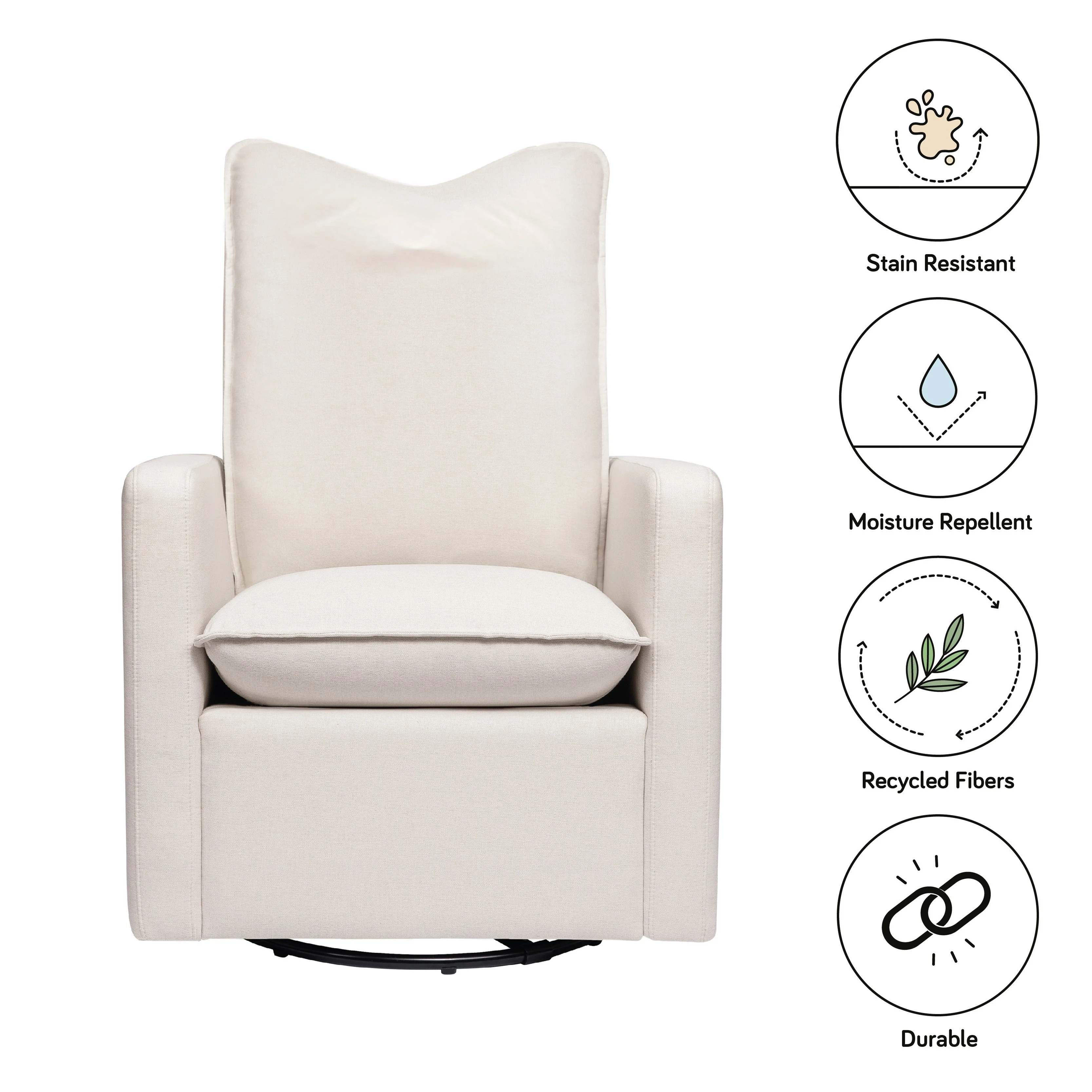 Babyletto Cali Pillowback Swivel Glider - Image 7