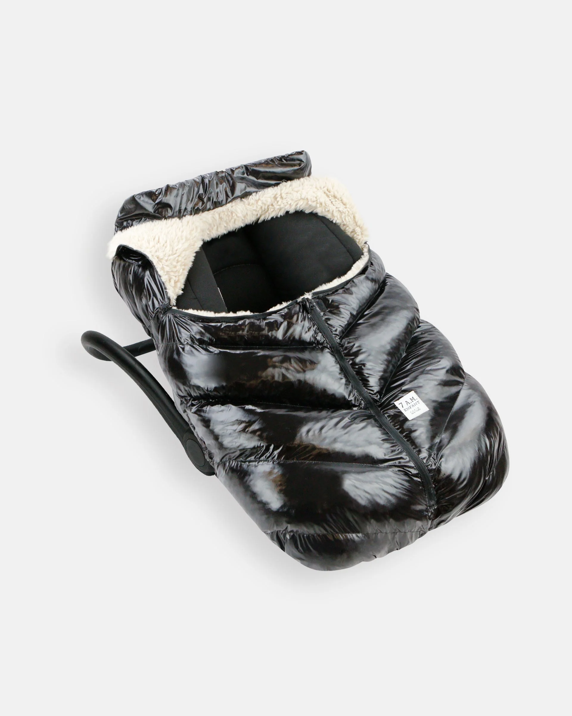 7AM Car Seat Cocoon  Polar Black - Image 3