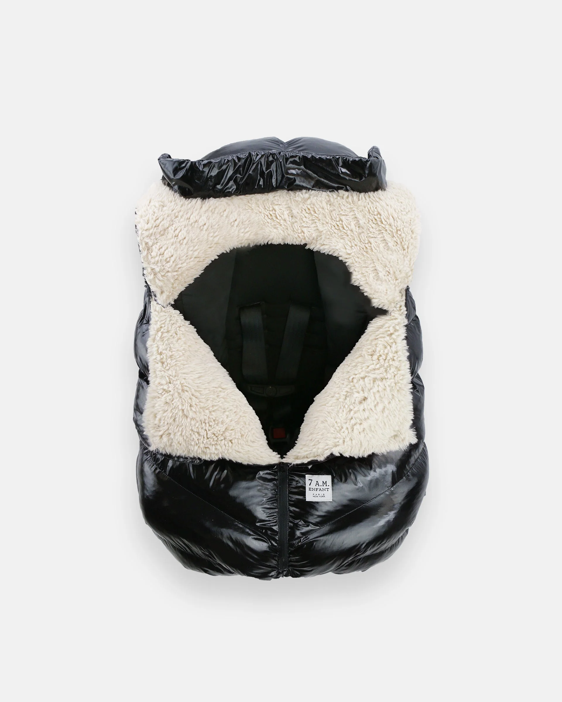 7AM Car Seat Cocoon  Polar Black - Image 4