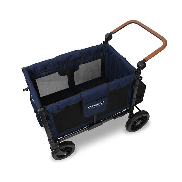 Wonderfold Wagon W4 Luxe Quad Stroller Wagon (4 Seater) - Navy - Image 3