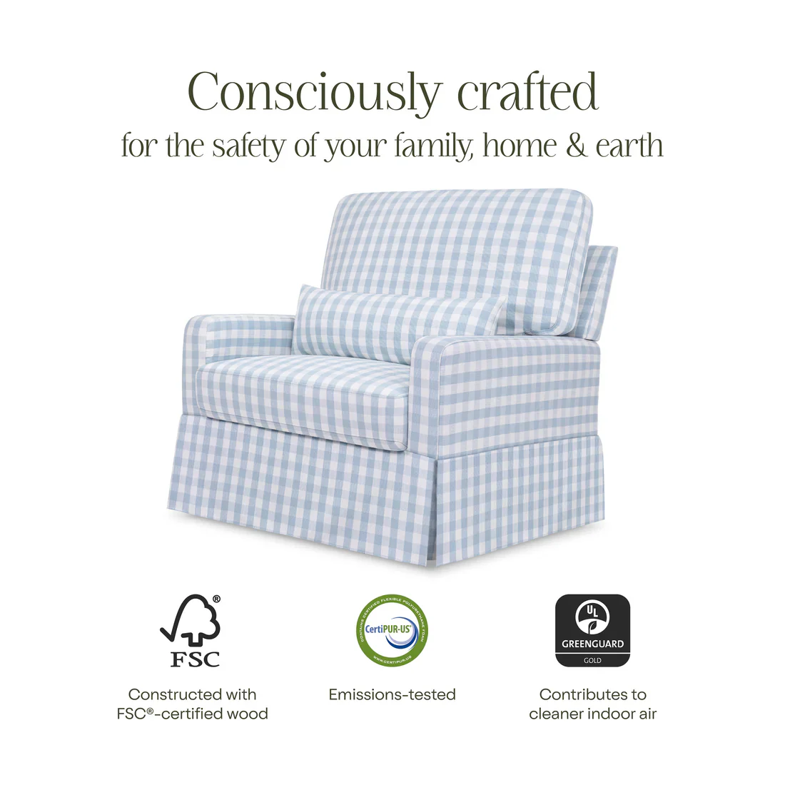 Crawford Chair and a Half Pillowback Swivel Glider - Image 3