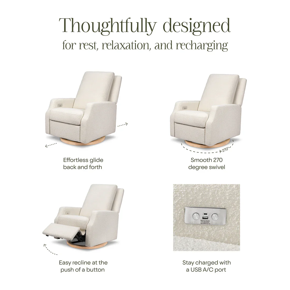 Crewe Electronic Swivel Glider Recliner - Image 5