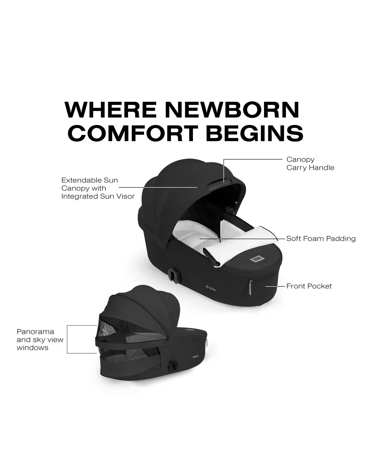 Cybex PRIAM Fold Lux Carry Cot - Image 15
