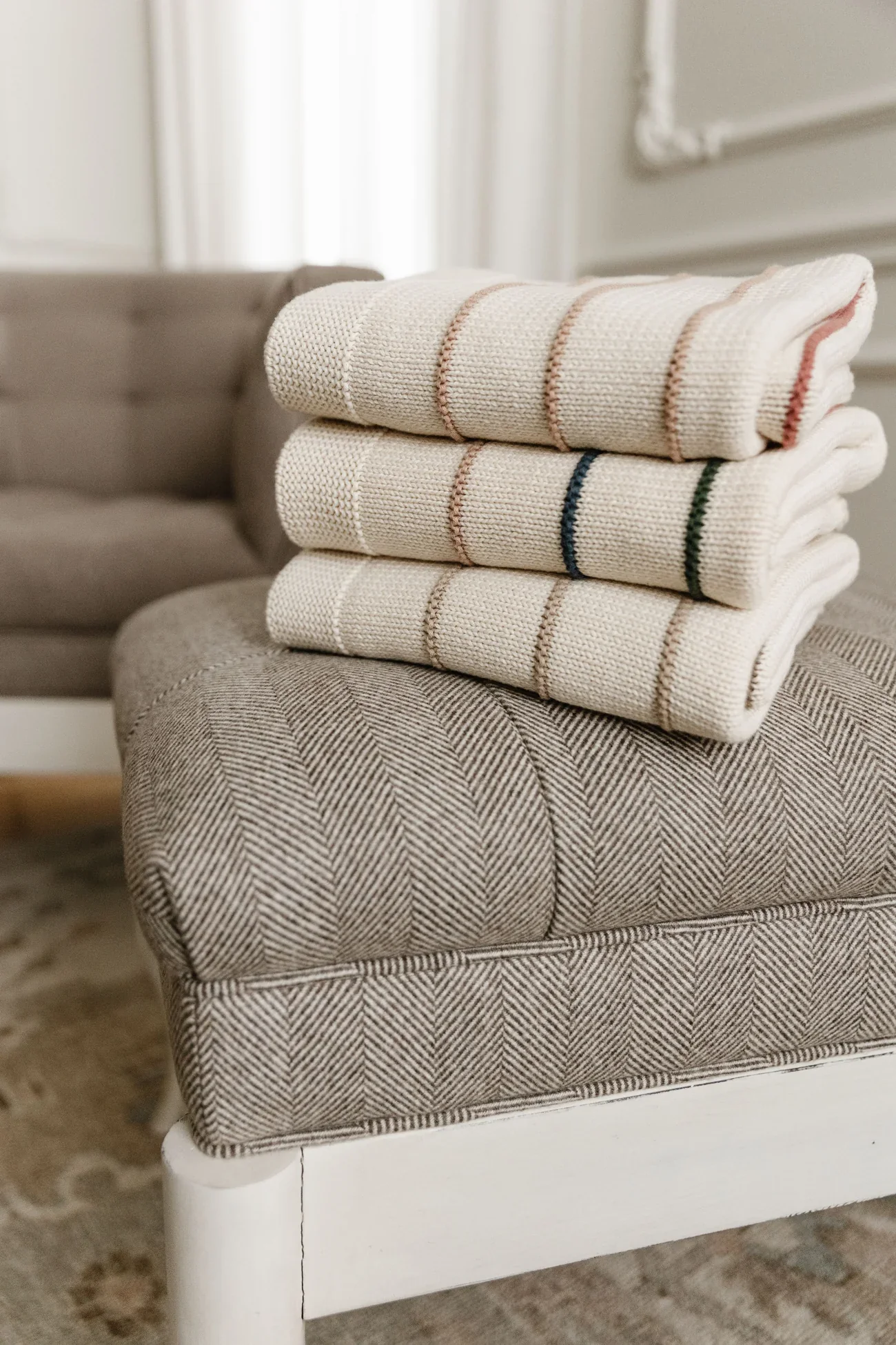 Domani Home Bande Blanket Linen - Image 4