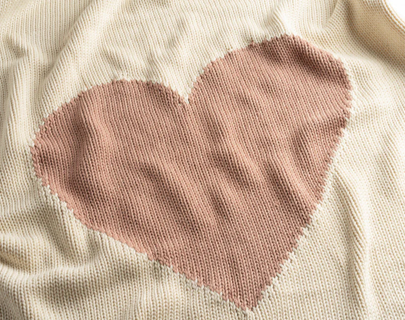 Domani Home Blush Heart Baby Blanket - Image 2