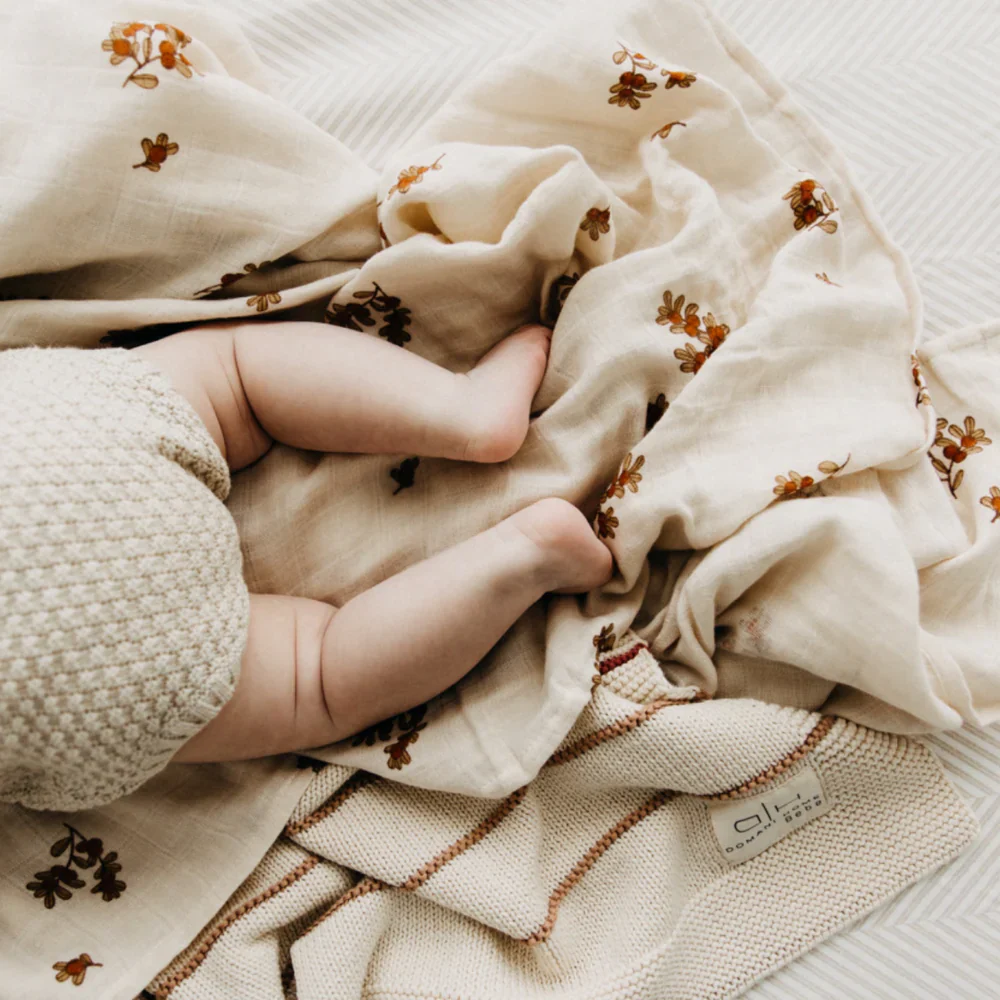 Domani Home Leze Taupe Crib Sheet - Image 2