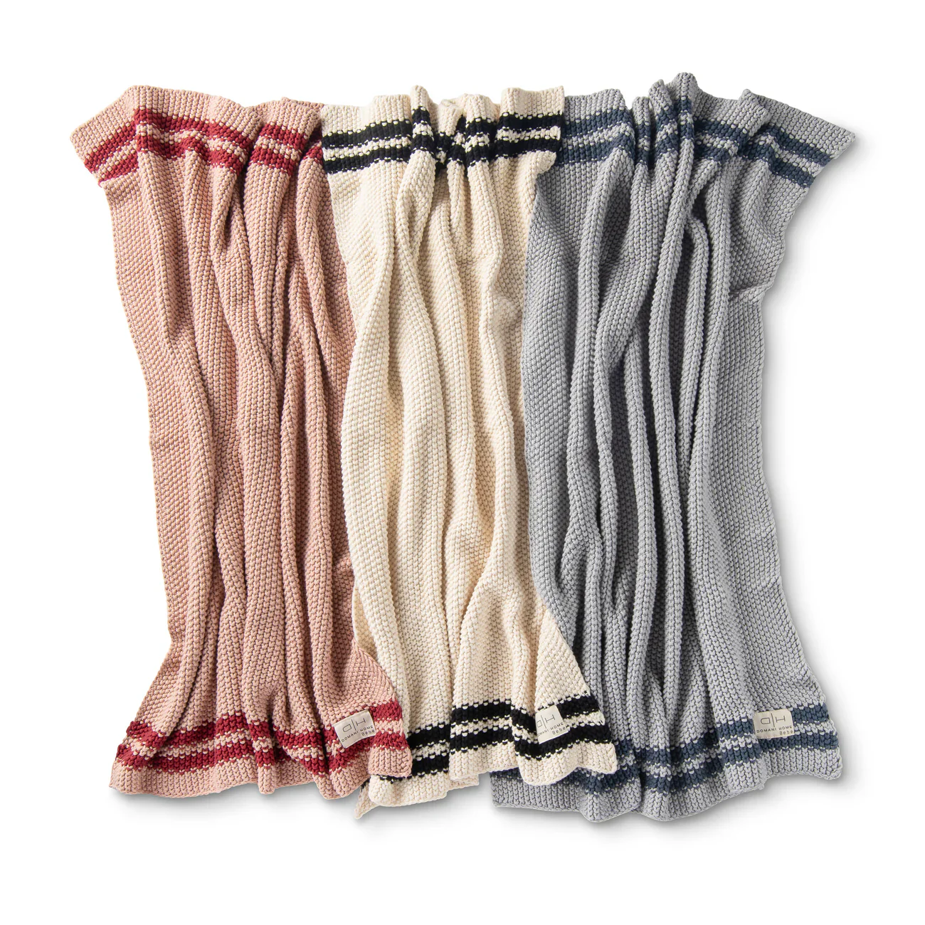 Domani Home Marici Baby Blanket in Black Stripped - Image 2