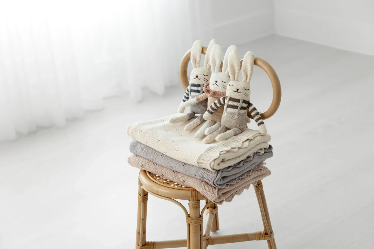 Domani Home Scalloped Pointelle Blanket in Nimbus Cloud - Image 2