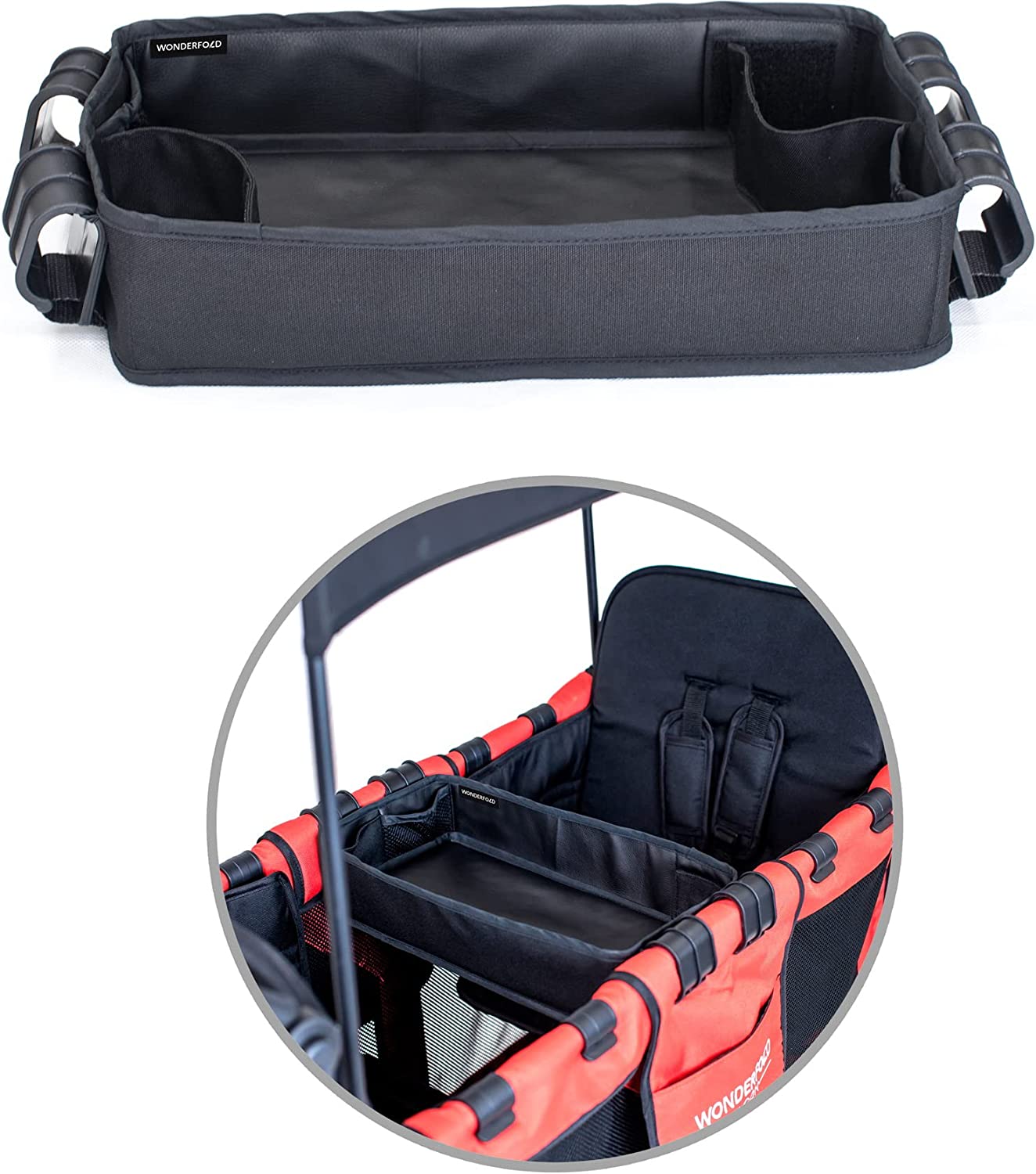 Double Sided Snack/Activity Tray with 2 Cup Holders for W2 & W1 - Image 2