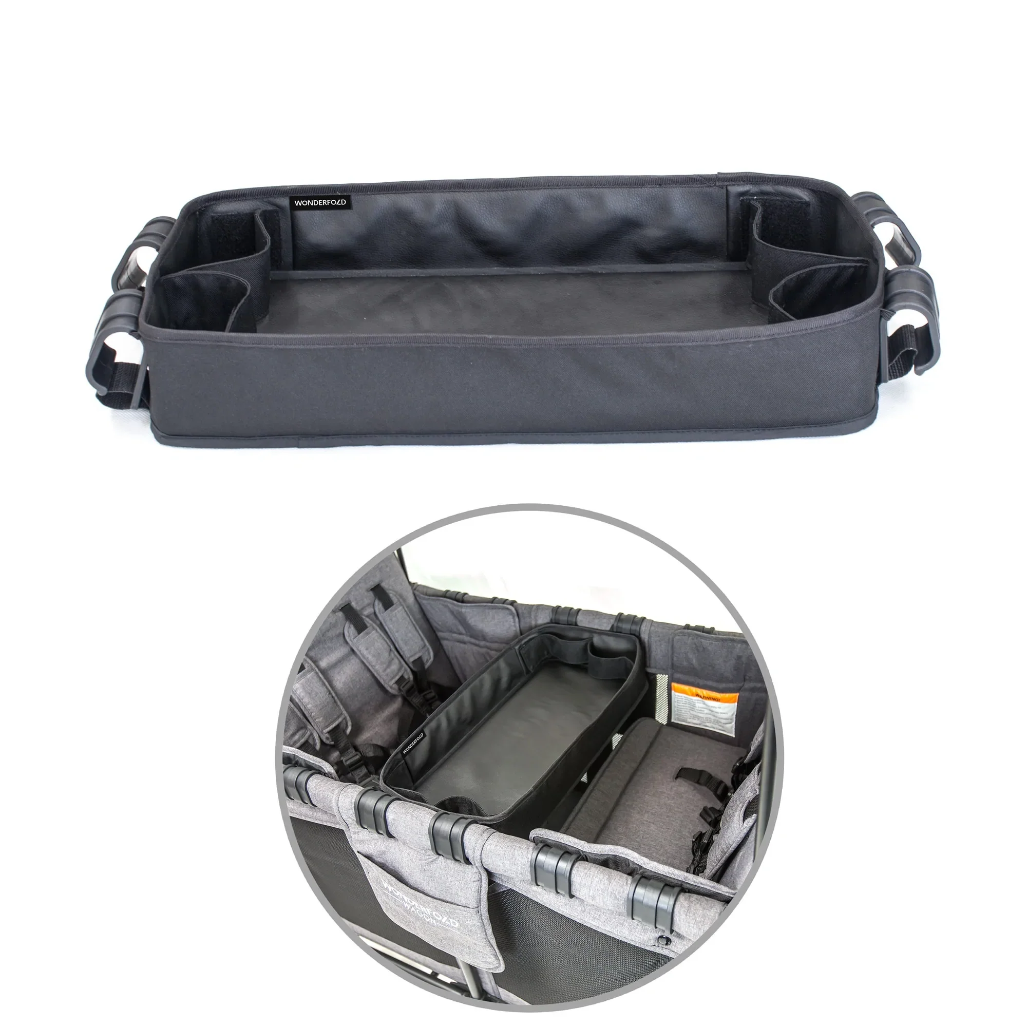 Double Sided Snack/Activity Tray with 4 Cup Holders for W4 - Image 2