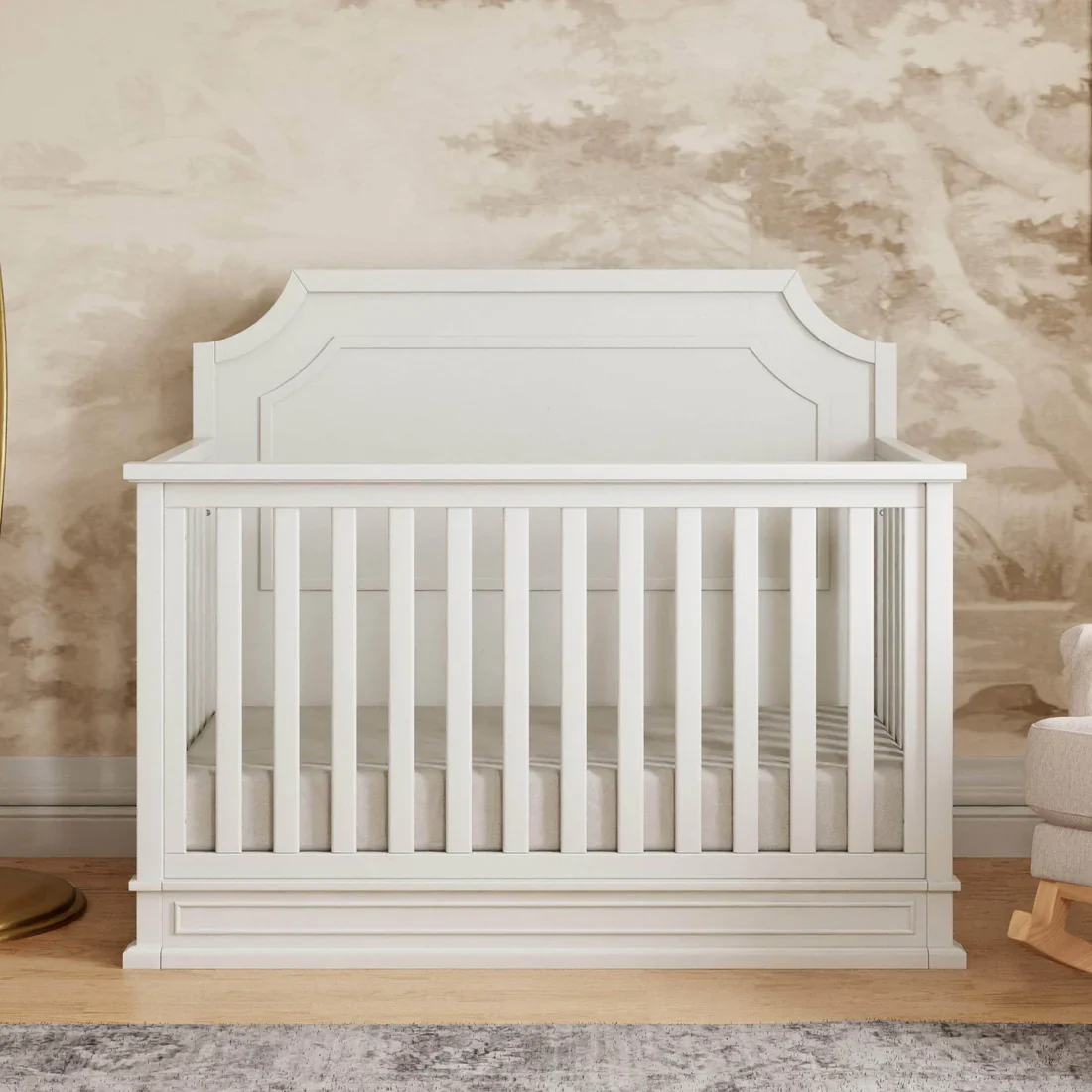 Emma Regency 4 in 1 Convertible Crib in Warm White - Image 3
